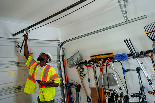 Professional Garage Door Panel Replacement technician working in Manson, IA